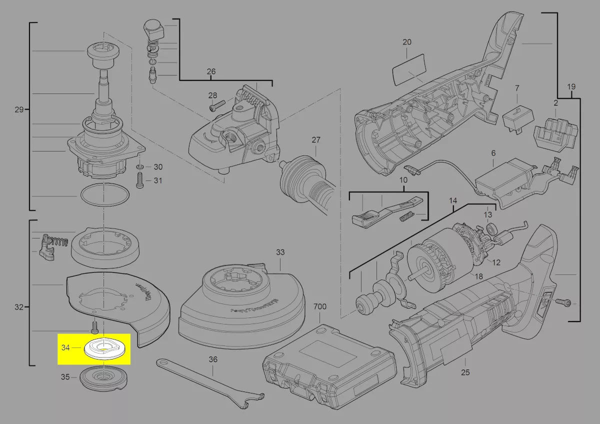 Flasque réf. 4931461674 AEG